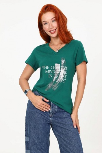 Футболка "Сопряжение" (Зелёный) - Трикотаж Мастер