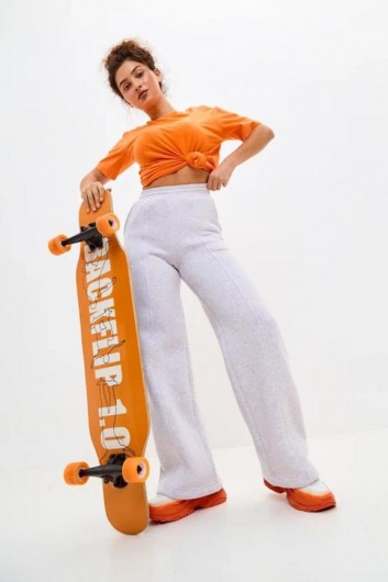 Брюки 19132 (Бежевый меланж) - Трикотаж Мастер